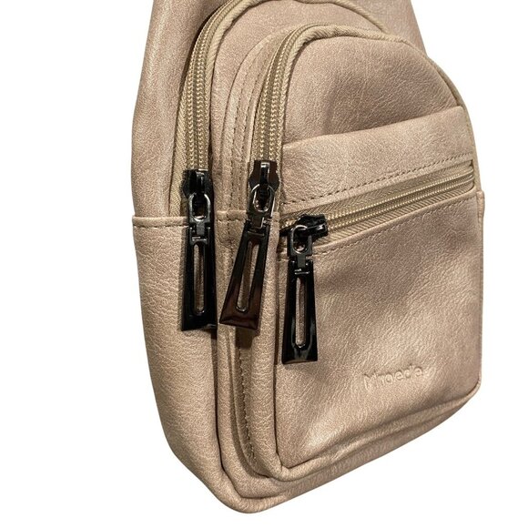 Miroeda Sling Backpack With Adjustable Strap & Multiple Zipper Compartments In B - Picture 4 of 11